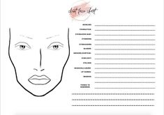 Printable Client Face Chart for Makeup Artists | Etsy Teeth Whitening Dentist, Makeup Charts, Bridal Trial, Makeup Face Charts, Consent Forms, Makeup Class, Face Chart, Eyeshadow Base, Make Me Up