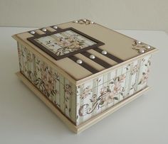 a decorative box sitting on top of a table