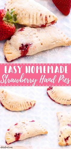 homemade strawberry hand pies with text overlay