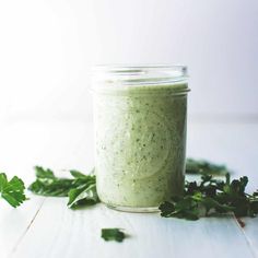 Creamy Herb Yogurt Salad Dressing Yogurt Salad Dressing, Dressing From Scratch, Cilantro Ranch Dressing, Donkey Sauce, Cilantro Ranch, Yogurt Salad, Yoghurt Dressing, Bread Dressing, Homemade Ranch Seasoning