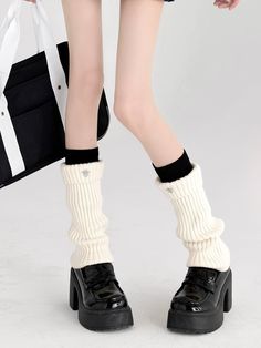 The price is for a pair of socks and a pair of leg warmers only, others are not included. Casual Warm Knee-high Socks, Thick Casual Mid-calf Socks, Casual One Size Acrylic Socks, White Thick Casual Socks, Casual Thick White Socks, Thick Acrylic Casual Socks, Casual Stretch Acrylic Socks, Thick Knitted White Socks, Warm Beige Socks For Winter