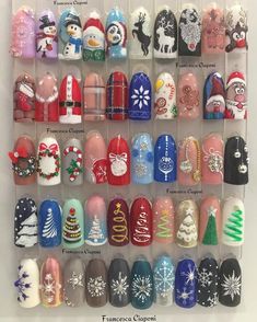 Xmas Nail Designs, Christmas Nail Art Easy, Christmas Nails Easy, Nail Art Set, Christmas Nail Art Designs, Holiday Nail Art