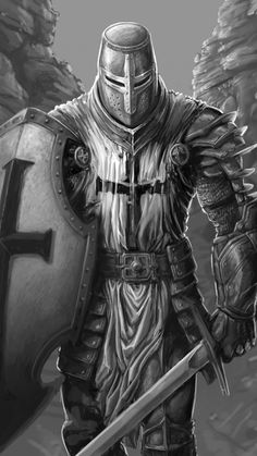 Crusader Knight Pfp, Templar Knight Wallpaper, Templar Knight Art, For Honor Wallpaper, Knights Tattoo, For Honor Art, Templar Wallpaper, Fantasy Warrior Art, Knights Templar Tattoo