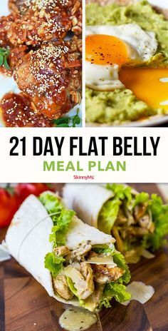 the 21 day flat belly meal plan includes chicken, avocado and eggs