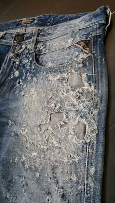 Repaired Jeans, Bespoke Denim, Custom Pants, Bohemian Style Men, Denim Washes, Denim Repair, Denim Pants Fashion, Boro Sashiko, Denim Art