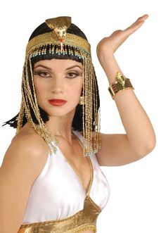 Cleopatra Accessories, Cleopatra Fancy Dress, Cleopatra Headdress, Egyptian Wedding, Gold Costume Jewelry