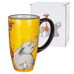 PRICES MAY VARY. 【Unique Design】 Both sides of the elephant mug is printed a funny elephant, a giraffe and a zebra,they are playing together and laughing happily, peace and love. It's the great mug for animal lover. 【Good-quality Material】 The elephant cup is made of high quality ceramics,strong structure, smooth mouth, no scratch or fading,and high safety. Perfect for both hot and cold beverages. Dishwasher and Microwave Safe. 【Perfect Gift】 With beatiful gift box, this ceramic coffee mug is su Elephant Mug, Giraffe Mug, Halloween Housewarming, Funny Elephant, Large Coffee Mugs, Teacher Friends, Porcelain Mugs, Child Day, Tea Mug