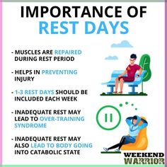 a poster with instructions on how to use rest days