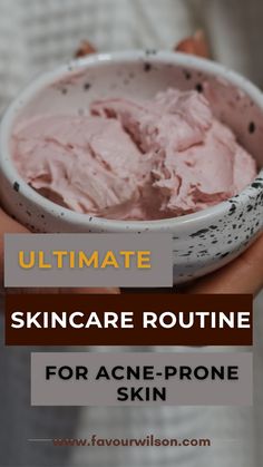 Daytime/Nighttime Skincare routine For Acne-prone Skin Types. Am Pm Routine, Pm Routine, Gentle Facial Cleanser, Acne Skincare, Time Routine, Nighttime Skincare, Clear Complexion, Night Time Routine