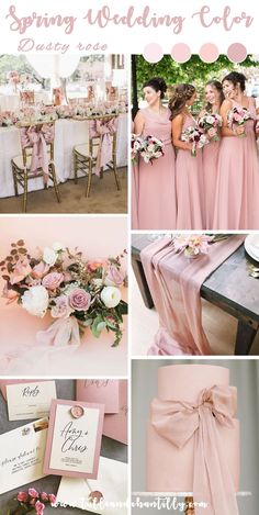 pink and white wedding color scheme