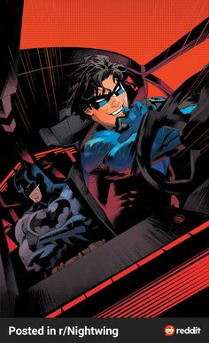 an image of batman and catwoman in the dark knight comic book, with caption that reads posted in / nightwing