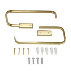 brass door handle and hardware set with screws