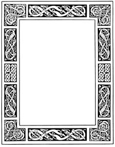 a square frame with an intricate design in black and white