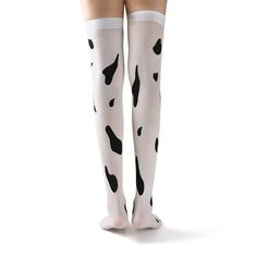 These Premium Cow Pattern Knee-High Stockings Are Gentle On Your Skin And Adorable To Wear. They Are A Big Hit For Everyday Outfits And Make A Perfect Gift For Friends. Made Of Durable Nylon Material, They Are Easy To Wear And Suitable For All. The Fashionable Cow Pattern Design Adds A Unique Touch To Any Outfit. Stay Lovely And Beautiful Every Day With These Skin-Friendly Stockings. New! Features: - Color: White - Material: Nylon - Durable And Long-Lasting - Easy To Wear Without Squeezing Feet Knee High Stockings, Over Knee Socks, College Style, Cow Pattern, Nylon Stockings, Knee Socks, College Fashion, Cow Print, White Material