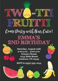 an image of a birthday party with fruit on it