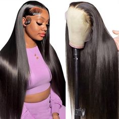 PRICES MAY VARY. 【Straight Lace Front Wigs Human Hair Material】13x6 lace front wigs human hair Pre Plucked,100% unprocessed Brazilian virgin Human Hair material was collected from young healthy girls head directly, Full Cuticle Aligned,no chemical processing. 【13x6 Frontal Wigs Human Hair Quality】250% density HD lace front wigs human hair 13x6 frontal lace wig,Full and Thick,13x6 HD Transparent lace ,big parting space more natural and Realistic Look,You can make the hair style as you like. 【13x6 Curling Straight Hair, Long Straight Wig, Straight Lace Front Wig, Hair For Women, Glueless Wigs, Lace Front Wigs Human Hair, Brazilian Remy Hair, Wig Human Hair, Wigs Human Hair