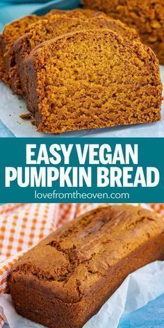 this easy vegan pumpkin bread is the perfect treat for fall and winter it's so good to eat