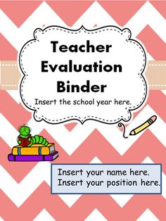 a pink chevron background with the words teacher's education binder and books