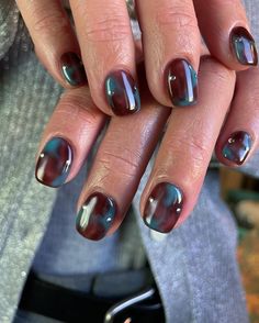 All Posts • Instagram Moody Summer Nails, Short Cool Nails, Nails Idea Short, Nail Inspiration Short Nails, Short Nail Inspi, Very Short Nails Ideas, Short Nails Winter, Nail Inspiration Short, Cool Short Nails