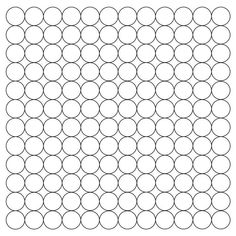 a circle pattern is shown in the shape of a square, with circles on each side