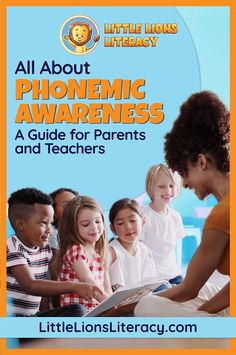 the front cover of a children's book, all about phonemic awareness and teachers