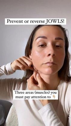 How To Prevent Jowls, Masseter Muscle Massage, Face Yoga For Jowls, Get Rid Of Jowls The Face, Gua Sha For Jowls, Jowls Exercises, Scm Muscle, Jowls Sagging, Jowl Exercises