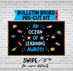 bulletin board with an ocean of learning awaits