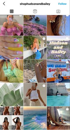 the instagram page is filled with pictures of women in bikinis and swimsuits