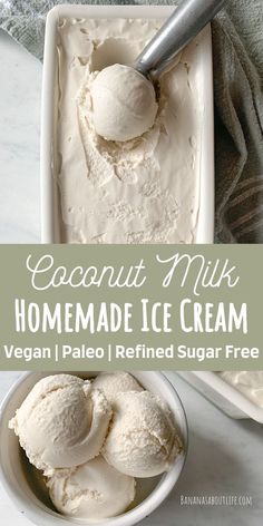 Coconut milk ice cream