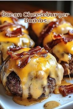 Bacon Cheeseburger Bombs: A Quick & Delicious Appetizer! Cheeseburger Dough Bites, Cheeseburger Bites Appetizers, Garlic Parmesan Cheeseburger, Cheeseburger Bites Muffin Tin, Cheese Burger Ideas, Mini Hamburger Appetizers, Hamburger Meat Appetizers, Garlic Parmesan Bacon Cheeseburger Bombshell