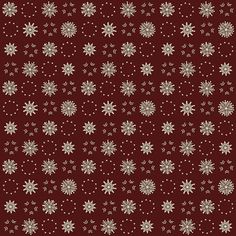 a red background with white snowflakes and dots on the bottom, in different sizes