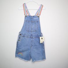 Target Pride Shortalls Sz Xs Adult Rainbow Light Wash Nwt "Queen" And Rainbow Design. Type: Shortall Jumper Style: Shorts Brand: Target Pride Size: Xs Material: Cotton, Spandex Color: Blue Measurements: Waist: 32" Inseam: 5" Condition: New With Tags No.: B2b - 668 Wt.: 1.2 Oz. Please Check The Measurements, Pictures, And Description. Send Us An Offer! Thank You For Looking And Check Out My Other Items! Cute Spring Shortalls Overalls, Cute Spring Overall Shortalls, Cute Spring Shortalls Overall, Cute Sleeveless Overalls With Pockets, Blue Overall Shortalls For Spring, Cute Blue Sleeveless Overalls, Cute Blue Summer Overalls, Trendy Blue Cotton Shortalls, Pink Boiler Suit