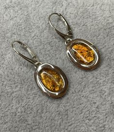 BALTIC AMBER Silver Earrings.COGNAC Amber Stone Earrings with Sterling Silver. Baltic Amber Jewelry, Amber Crystal, Amber Stone, Amber Jewelry, Baltic Amber, Stone Earrings, Cognac, Jewelry Pieces, Silver Earrings