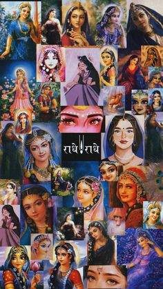 an image of many different women with their faces painted in various colors and designs on them