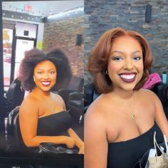 Ginger Hair Blowout Black Women, Ginger Hair For Black Women, Copper Short Hair On Black Women, Black Women Auburn Hair, Auburn Black Women, Auburn Pixie Haircut Black Women, Auburn Bob Black Women, Auburn Copper Hair On Black Women, Ginger Hair Black Women Natural 4c