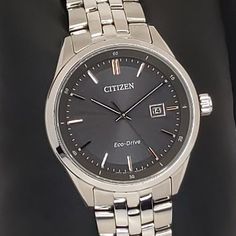 Citizen Addysen Men's Casual Watch Eco Drive Solar 41mm Citizen Eco Drive Men, 1980s Men, Citizen Eco Drive, Mens Watches Citizen, Mens Casual Watches, Second Dress, Eco Drive Watches, Stainless Bracelet