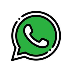 a green and black icon with the words whatsapp