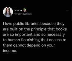 an image of a woman on her phone with the caption i love public librarians because they are built on the pringle that books