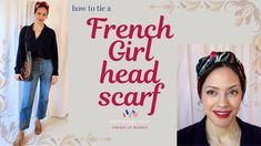 How to tie a French Girl hair turban and make it stay put - Silk scarf tutorial Silk Scarf Tutorial, Scarf Hacks, French Girl Hair, Silk Scarf Hair, Scarf Tutorial, Hair Turban, Personal Grooming, How To Wear A Scarf, Craft Sewing