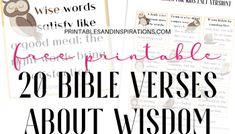 two bible verses with the words, 20 bible verses about wisdom and how to use them