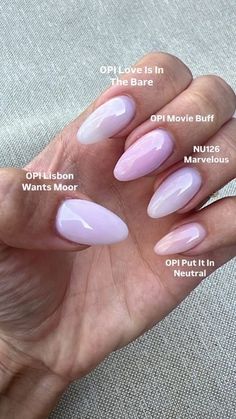 Opi Opal Nail Polish, Nails For Eucalyptus Dress, Nail Polish Colors With Names, Wedding Nails Color, Neutral Gel Nail Colors Opi, Opi Movie Buff Dip, Opi Its A Girl Nails, Opi Dip Powder Put It In Neutral, Opi Love In The Bare