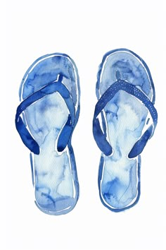 #NavyFlip-flops #WatercolorIllustration #WhiteBackground #2:3AspectRatio #TheCandie Flip Flops Painting, Watercolor Art Collage, Flip Flop Drawing, Widget Ideas Blue, Aesthetic Art Blue, Coastal Illustration, Sailor Illustration, Beachy Wallpapers, Dark Blue Pattern