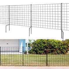 PRICES MAY VARY. DIMENSIONS: Each black metal fence panel measures 25" H x 29.5" W, and post measures 33.7"H. Includes 10 panles and 11 stakes. Total 25" H x 24.6 ft h-shaped Post Design (Patent Pending)：The soild（not hollow tube）8mm double stake posts is more stable than straight stake, can stand upright in strong winds, especially in soft soil EASY TO INSTALL: Compatible with all panels of similar height on the market. Slide the stakes through the metal loops on the sides of each panel, tighte No Dig Garden, Fence Border, Metal Garden Fencing, Metal Fence Panels, Decorative Garden Fencing, Dig Gardens, Plant Protection, Metal Fence