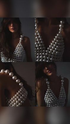 Pearl Vest, Pearl Crop Top, Beads Clothes, Hand Beaded Bag, Diy Clothes Design, Pearl Bag, Handmade Jewelry Tutorials, Beaded Top, Beaded Bags