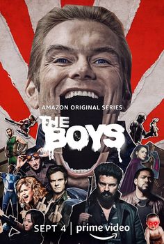 the boys movie poster with an image of a man's face and many other characters