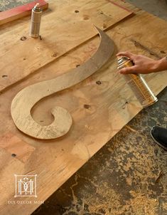 a person is working on some wood