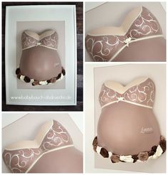 three pictures of an object in the shape of a bra