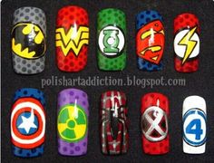 Avengers Nail Art, Manicure Gel, Disney Nails, Cute Nail Art, Cool Nail Designs, Nail Art Inspiration