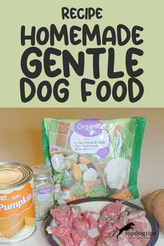 Gentle dog food recipe: Perfect for dogs with sensitive stomachs Senior Dog Food, Senior Dog Food Recipes, Diy Dog Food, Healthy Dog Treats Homemade, Dog Foods