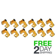 10 pairs of yellow plastic clippers with free shipping